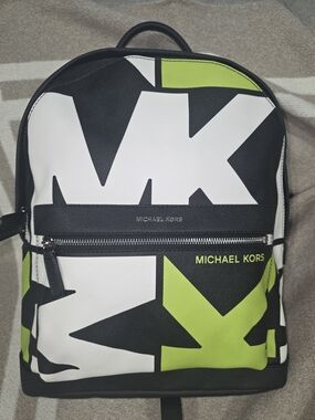 Michael Kors Exclusive Commuter Backpack Lime Green and Black